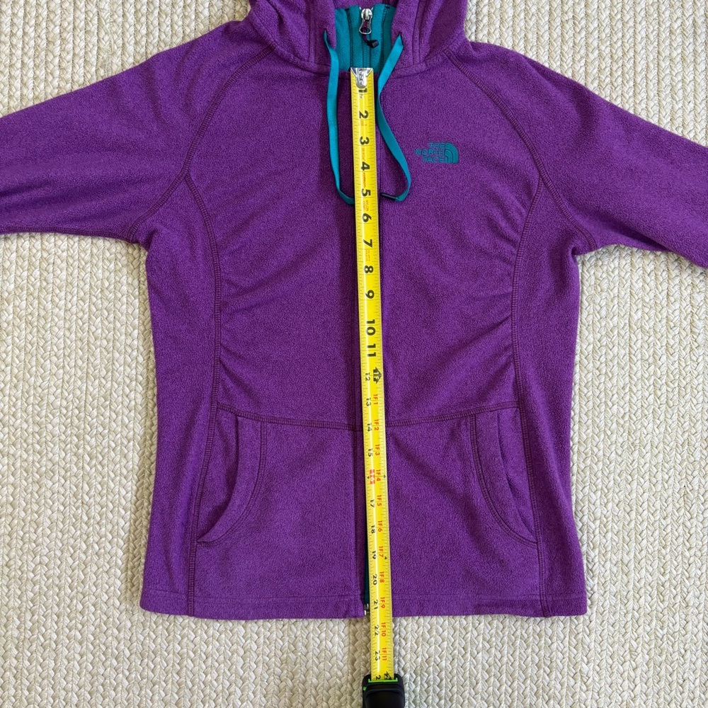 The North Face Women’s Small Purple Fleece Hoodie Jacket Full Zip Hooded - Picture 8 of 12
